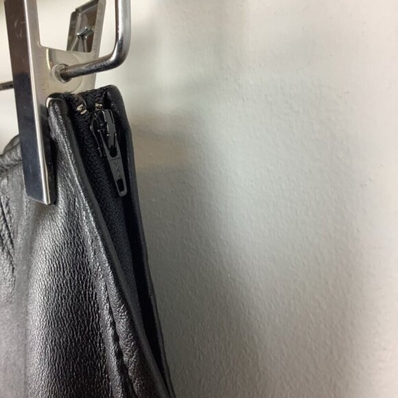 DANIER STRAIGHT BLACK LEATHER MOTO PANTS 4 - Picture 4 of 9